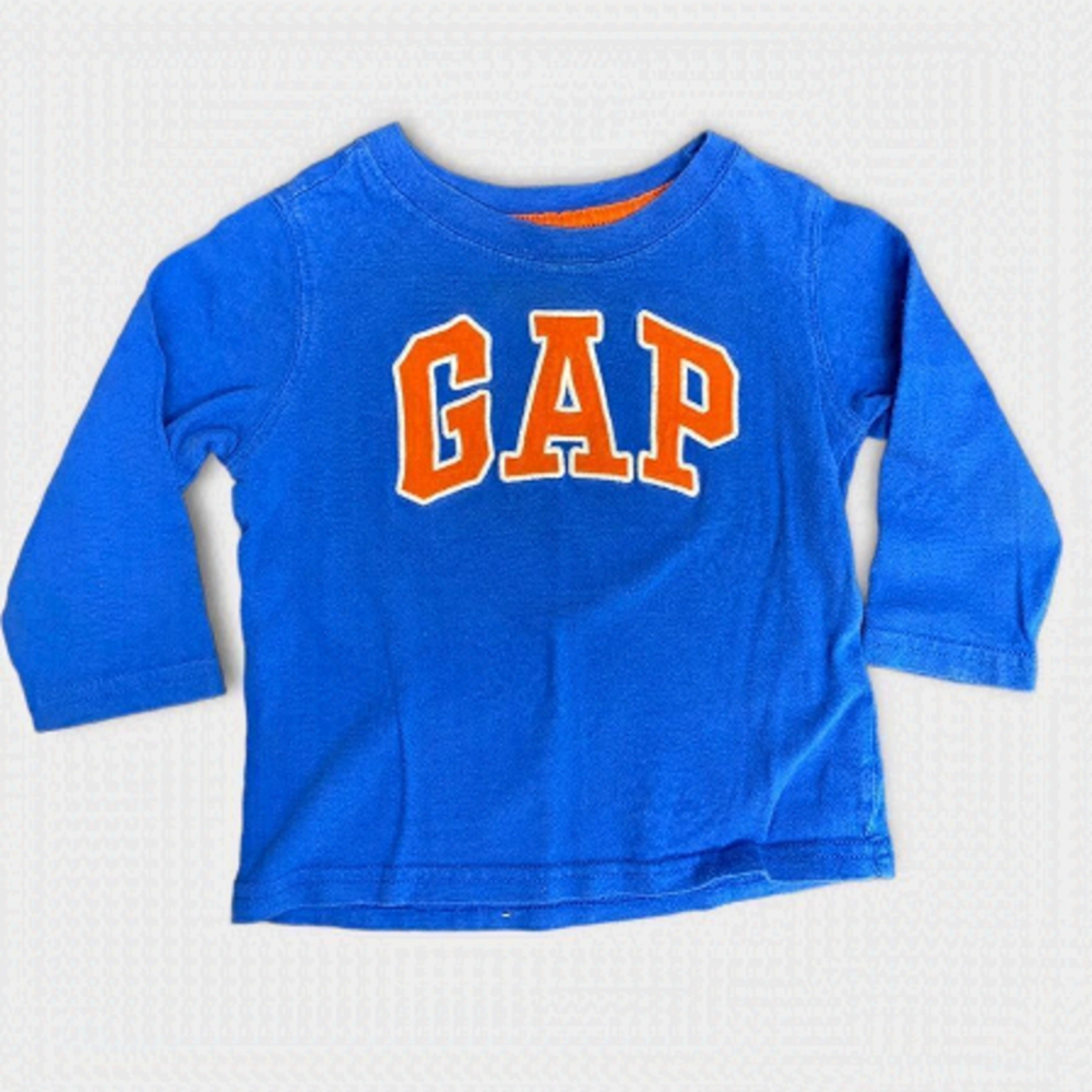𝅺GAP | Baby Boy Blue Long Sleeve Shirt